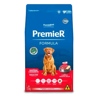Racao Premier Formula Caes Adultos Racas Grandes e Gigantes 15kg frente